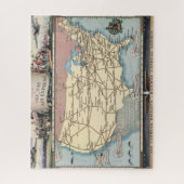 United States Map Ship the Skyway via Air Express Legpuzzel (Verticaal)