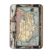 United States Map Ship the Skyway via Air Express Magneet (Verticaal)