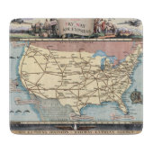 United States Map Ship the Skyway via Air Express Snijplank (Voorkant)