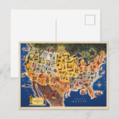 United States Map - Vacation and Play Briefkaart (Voorkant / Achterkant)