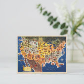 United States Map - Vacation and Play Briefkaart (Staand voorkant)