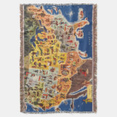 United States Map - Vacation and Play Deken (Voorkant Verticaal)