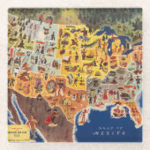 United States Map - Vacation and Play Glazen Onderzetter (Voorkant)