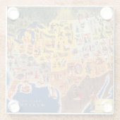 United States Map - Vacation and Play Glazen Onderzetter (Achterkant)