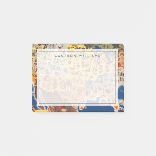 United States Map - Vacation and Play Post-it® Notes (Voorkant)