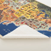 United States Map - Vacation and Play Sherpa Deken (3/4)