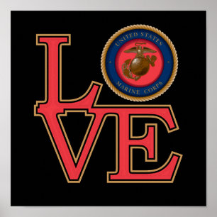 United States Marine Corps Love Poster