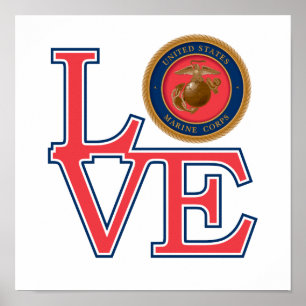 United States Marine Corps Love Poster