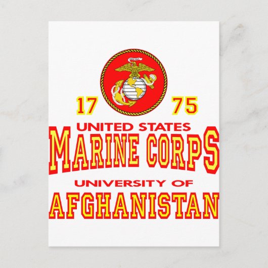 United States Marine Corps University Afghanistan Briefkaart (Voorkant)