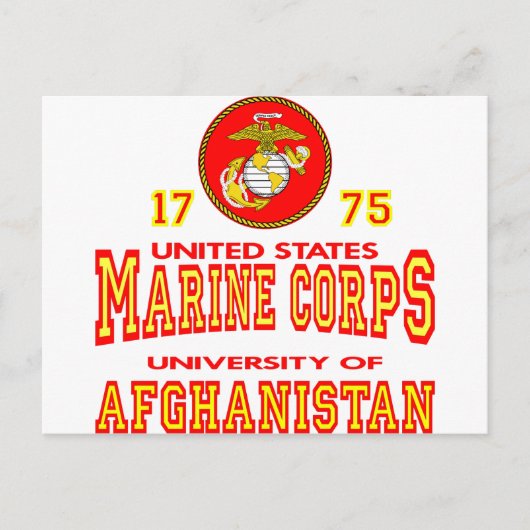 United States Marine Corps University Afghanistan Briefkaart (Voorkant)