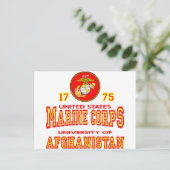 United States Marine Corps University Afghanistan Briefkaart (Staand voorkant)