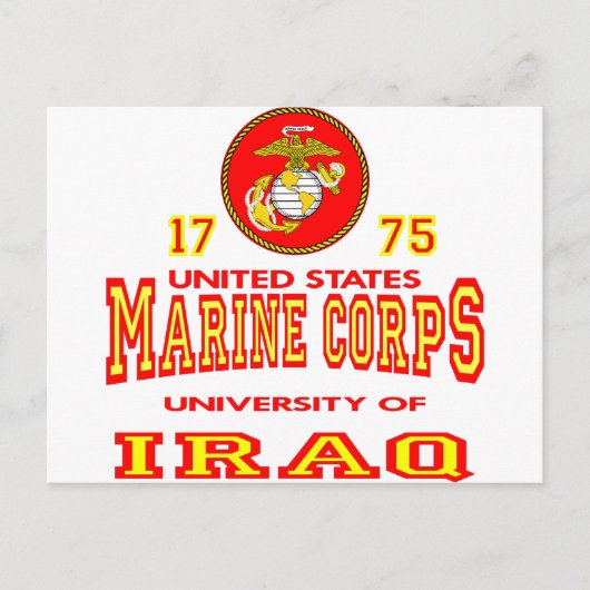 United States Marine Corps University of Irak Briefkaart (Voorkant)