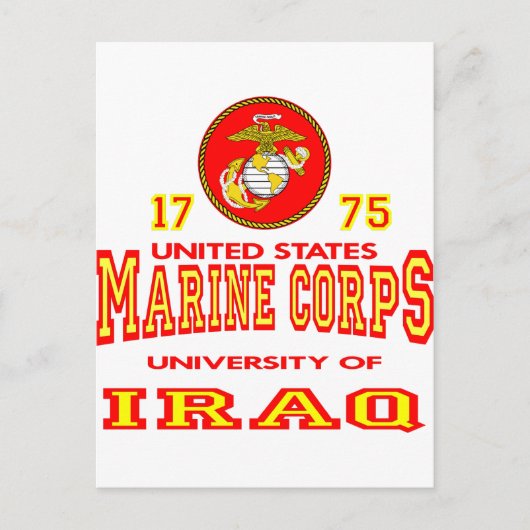 United States Marine Corps University of Irak Briefkaart (Voorkant)