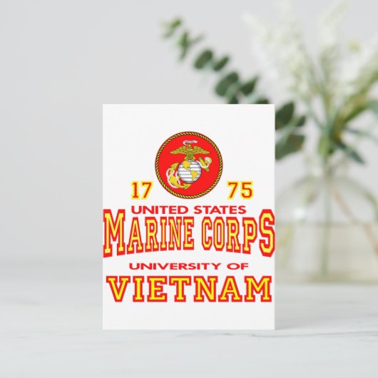 United States Marine Corps University of Vietnam Briefkaart (Staand voorkant)