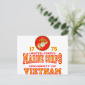 United States Marine Corps University of Vietnam Briefkaart (Staand voorkant)