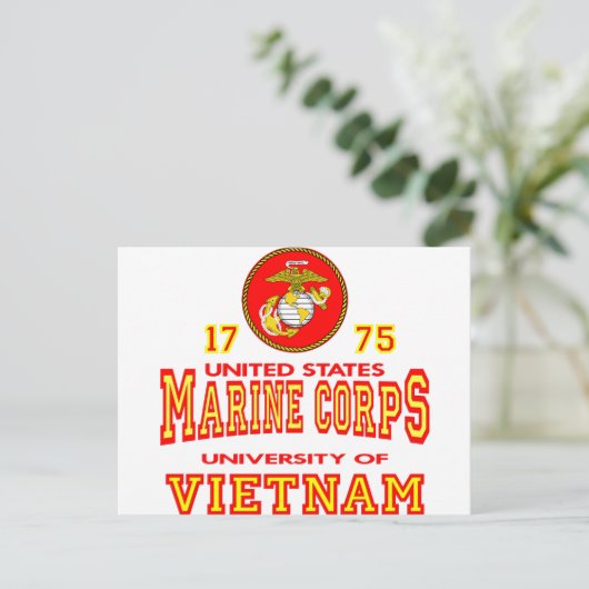 United States Marine Corps University of Vietnam Briefkaart (Staand voorkant)