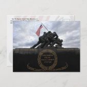 United States Marine Corps War Memorial Briefkaart (Voorkant / Achterkant)