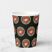 United States Marines | Zeevaartzegel 1 Papieren Bekers (Links)