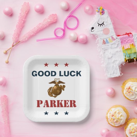 United States Marines | Zeevaartzegel 1 Papieren Bordje (Feest)