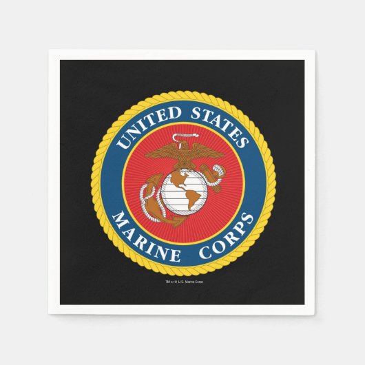 United States Marines | Zeevaartzegel 1 Servet (Voorkant)