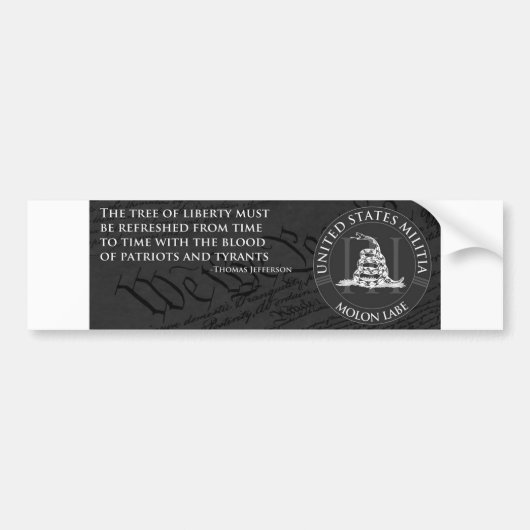 United States Militia Bumpersticker (Voorkant)