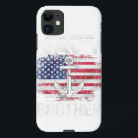 United States Navy Brother With American Flag Gift iPhone 11 Hoesje<br><div class="desc">United States Navy Brother With American Flag Gift</div>