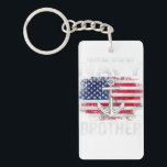 United States Navy Brother With American Flag Gift Sleutelhanger<br><div class="desc">United States Navy Brother With American Flag Gift</div>