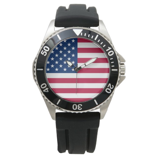 United States of America Flag Horloge (Voorkant)