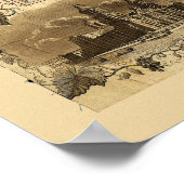 United States of America Map van G. Colton (1850) Poster (Hoek)