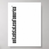 United States of America - minimalistic typography Poster (Voorkant)