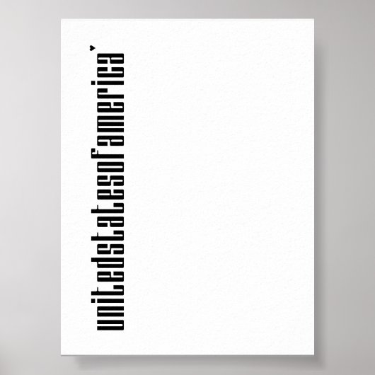 United States of America - minimalistic typography Poster (Voorkant)
