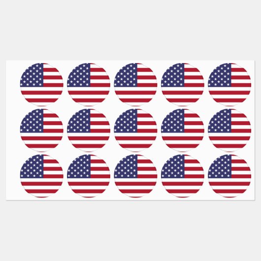 United States of America Sticker Labels (Vel)