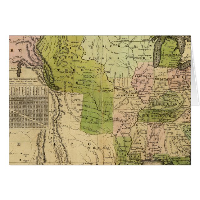 United States Olney Map (Voorkant Horizontaal)