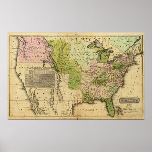 United States Olney Map Poster (Voorkant)