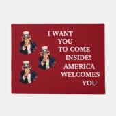 United States oom Sam Patriotic Welcome Mat (Voorkant)