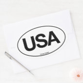 United States Oval Ovale Sticker (Envelop)