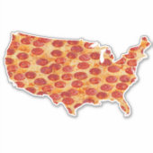United States Pizza Map Sticker (Voorkant)