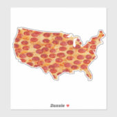 United States Pizza Map Sticker (Vel)