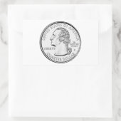 United States Quarter Coin Rechthoekige Sticker (Tas)