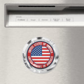 United States Round Emblem Magneet (Insitu (Vaatwasser))