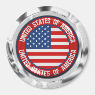 United States Round Emblem Magneet