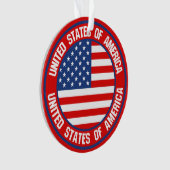 United States Round Emblem Ornament (voorkant)