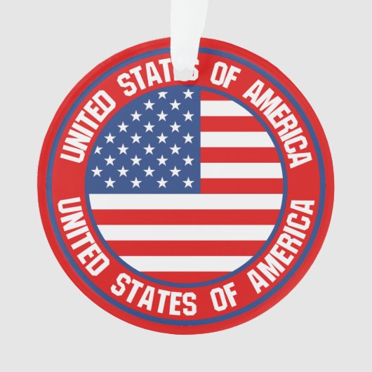 United States Round Emblem Ornament (voorkant)