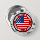 United States Round Emblem Ronde Button 7,6 Cm (Voorkant /achterkant)