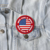 United States Round Emblem Ronde Button 7,6 Cm (In situ)