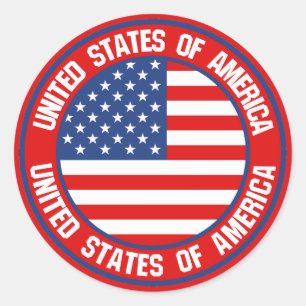 United States Round Emblem Ronde Sticker