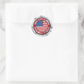 United States Round Emblem Ronde Sticker (Tas)