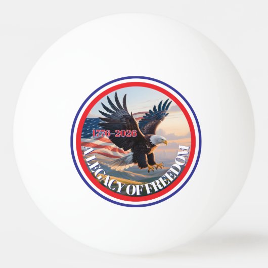 United States Semiquincentennial Bald Eagle White  Pingpongbal (Voorkant)