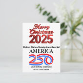 United States Semiquincentennial: New Year 2026 Briefkaart (Staand voorkant)