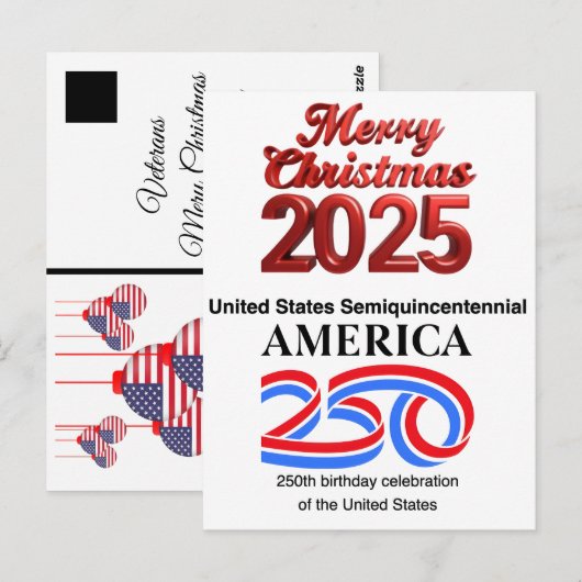 United States Semiquincentennial: New Year 2026 Briefkaart (Voorkant / Achterkant)